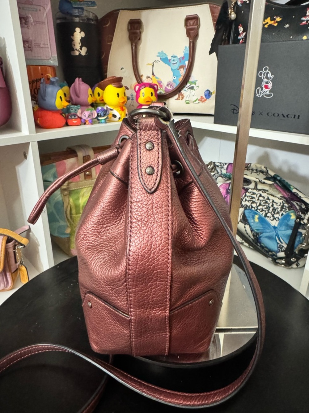Coach Metallic Mickie Drawstring Bucket Bag - Picture 2 of 9